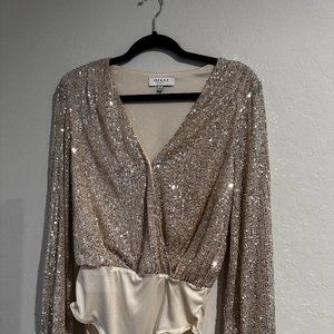 Gold Sequin bodysuit (never worn)